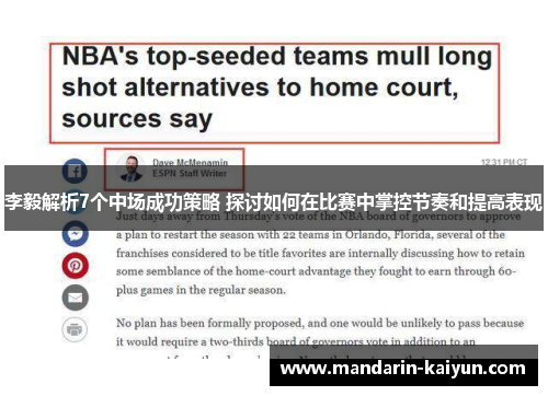 李毅解析7个中场成功策略 探讨如何在比赛中掌控节奏和提高表现 李毅解析7个中场成功策略 探讨如何在比赛中掌控节奏和提高表现